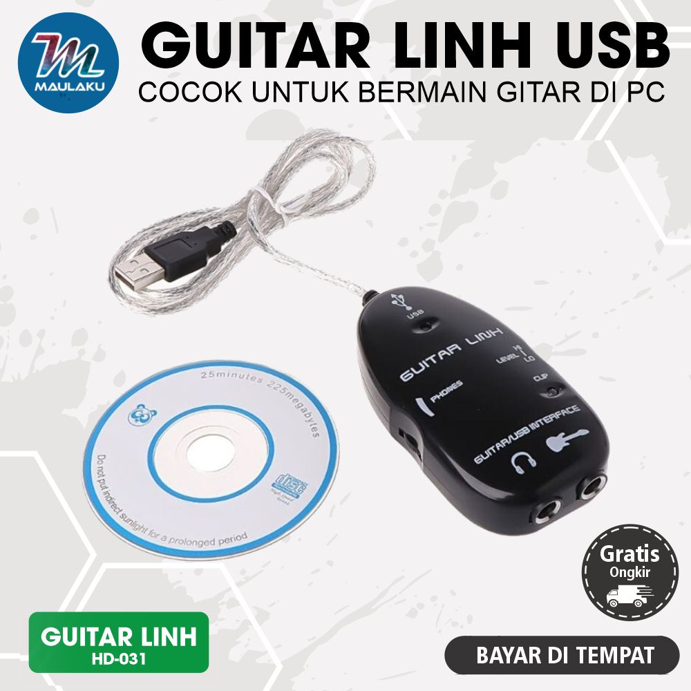 Guitar Link Cable Gitar Linh Soundcard USB Recording PC Android