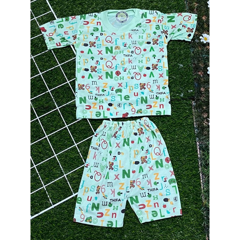 baju bayi abjad setalan pendek 3-18bulan (PD 040)