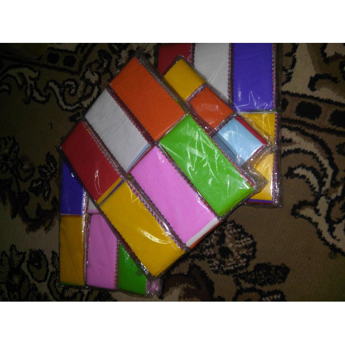 Kertas crepe Potong /kertas krepe /perlengkapan ulang tahun / Hias Sepeda / Krep Warna Warni / Murah