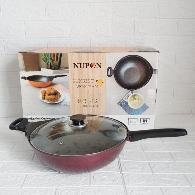 Wok Pan Nupon Sunkist Marble Coating 36cm