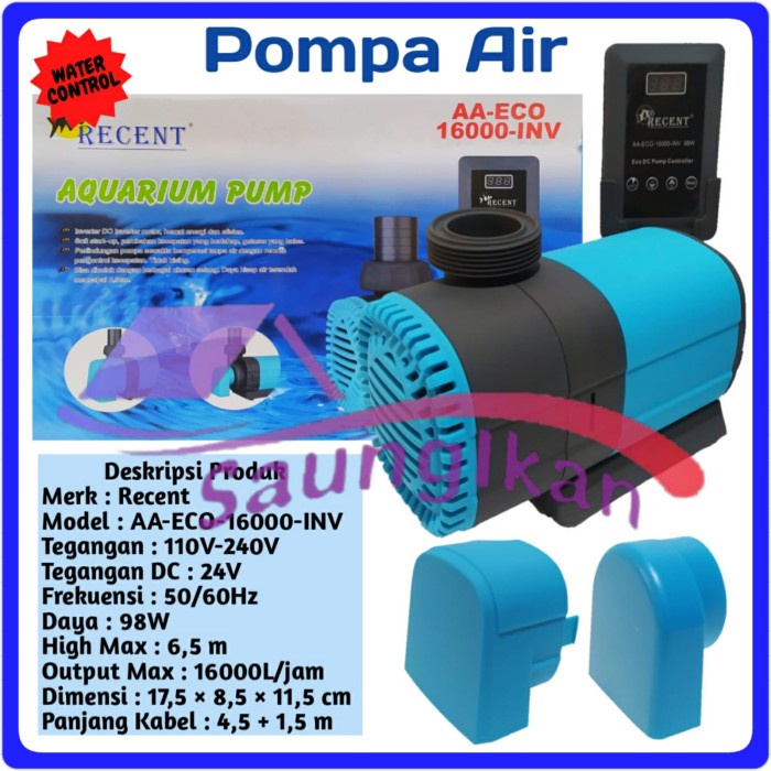 Pompa Air Power Head Aquarium Kolam Hidroponik RECENT AA ECO 16000 INV Low watt