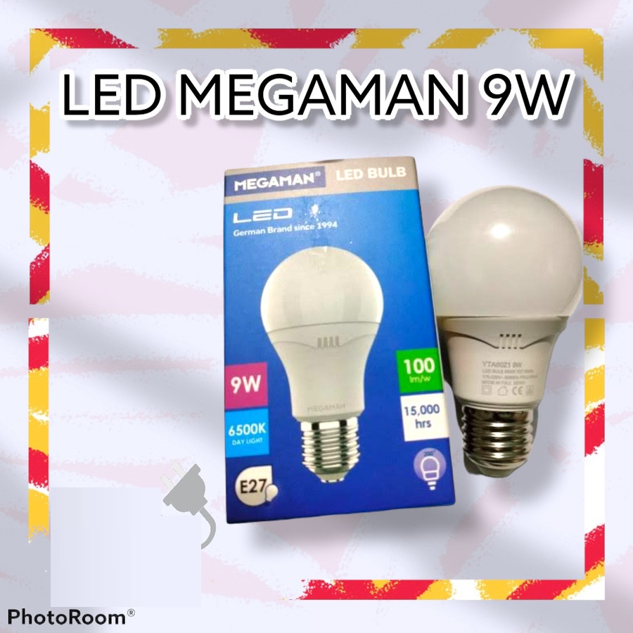 Lampu LED MEGAMAN LED A-BULB 9 Watt 9W Daylight Lampu Bohlam Putih