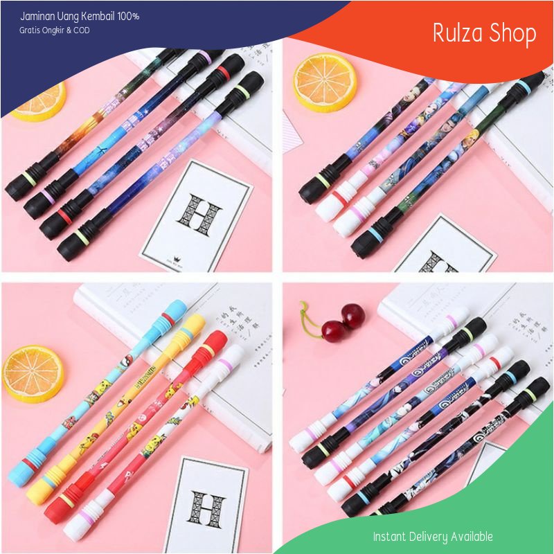 

Spinning Pen Pulpen Putar Karakter Anti Stress / Pena Pulpen Putar Mainan Anak Pen Spinner Balance