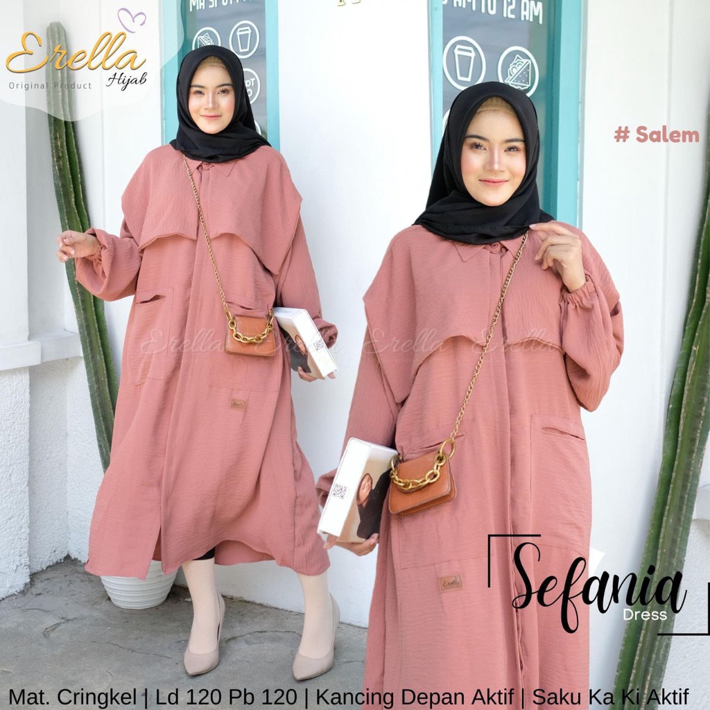 SEFANIA MIDI DRESS GAMIS ORI BY ERELLA HIJAB