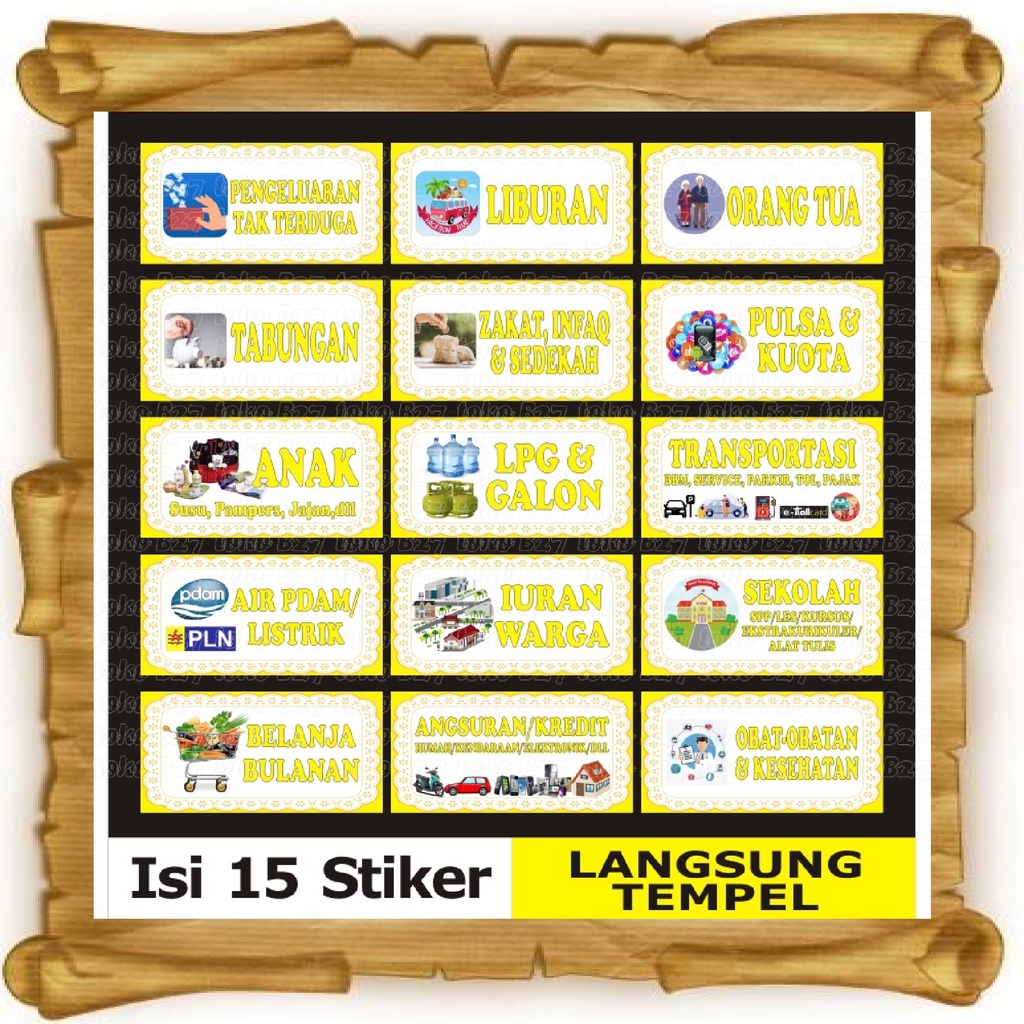 

STIKER BUDGETING / STIKER KEUANGAN | STIKER PLANNING ISI 15 STIKER