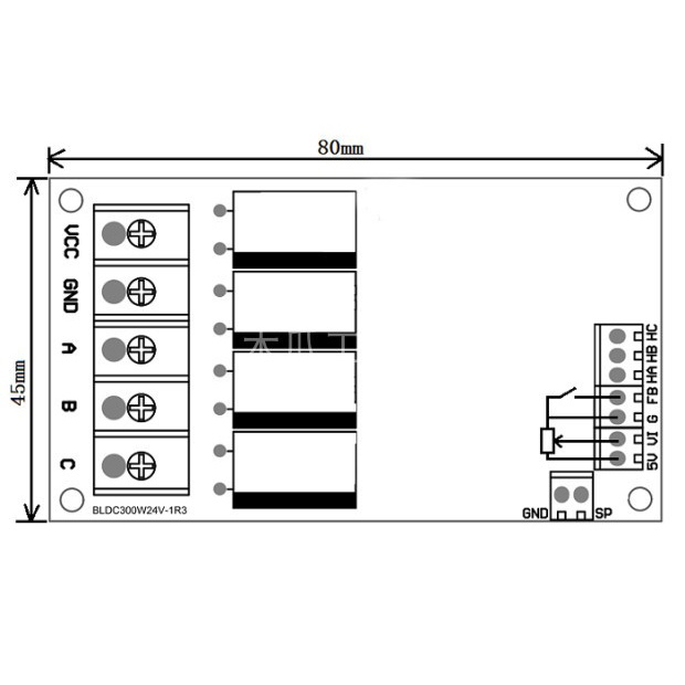 Motor Driver 300W Brushless Hallless (8175)