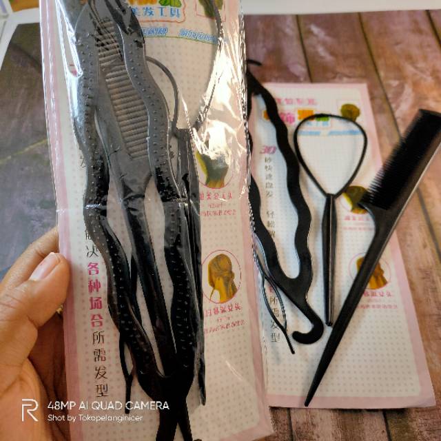 Alat Style rambut hardini / ikat rambut Hairdini  Set Alat Cepol Sanggul Gulung Rambut - SISIR DIY Style RAmbut