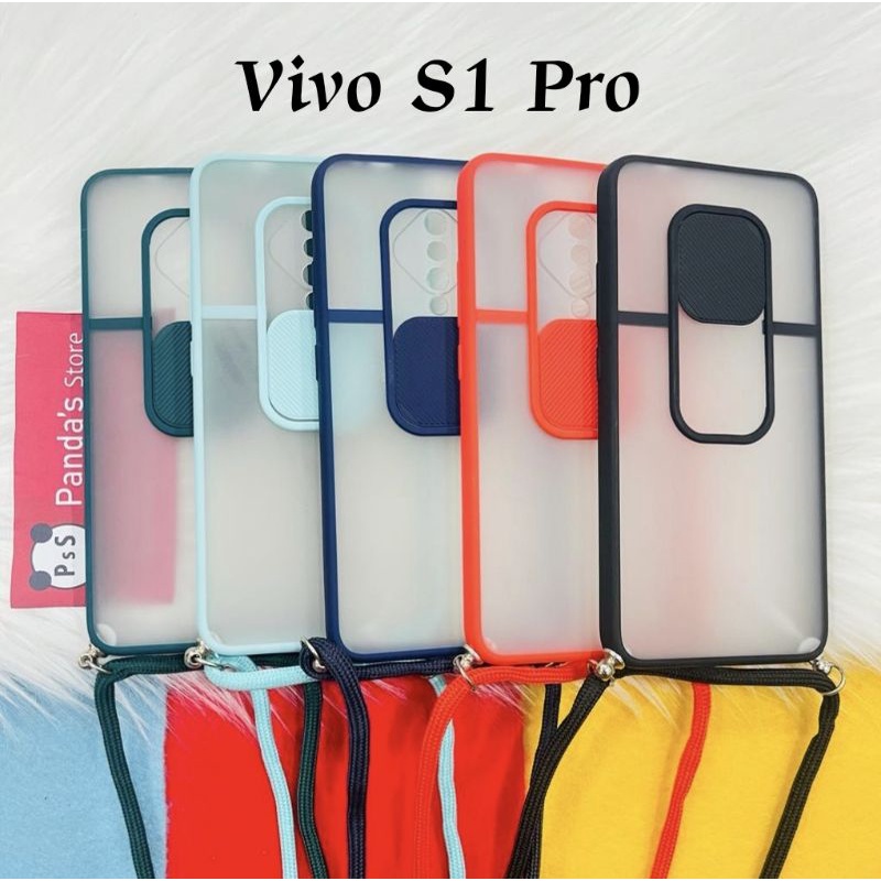 Vivo S1, S1 Pro Softcase dove sliding camera + Tali Laynard [Premium]