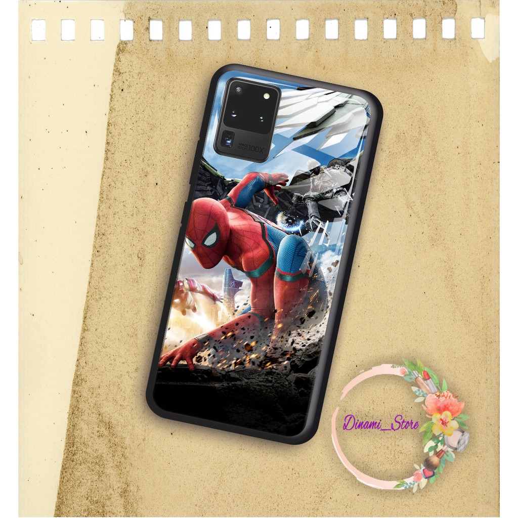 back case glass SPIDERMAN Samsung J2prime G530prime A01 CORE A20 A30 A20s A50 A50s A21s A01 DST1197