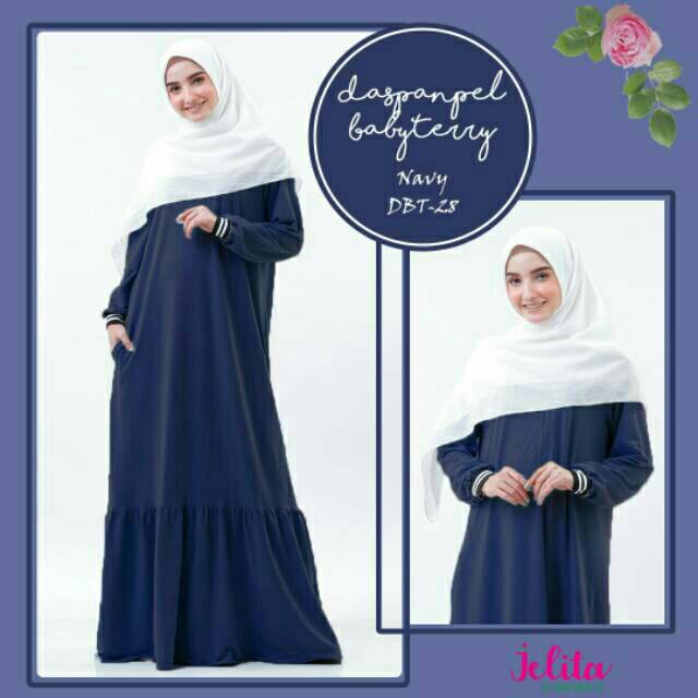Daster panjang baby terry jelita homedress