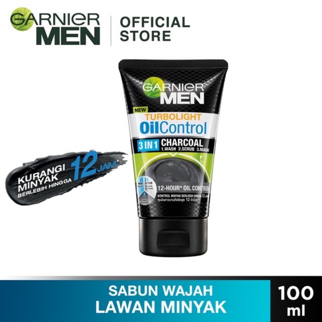 Garnier Men Turbolight Oil 3in1 Carcoal