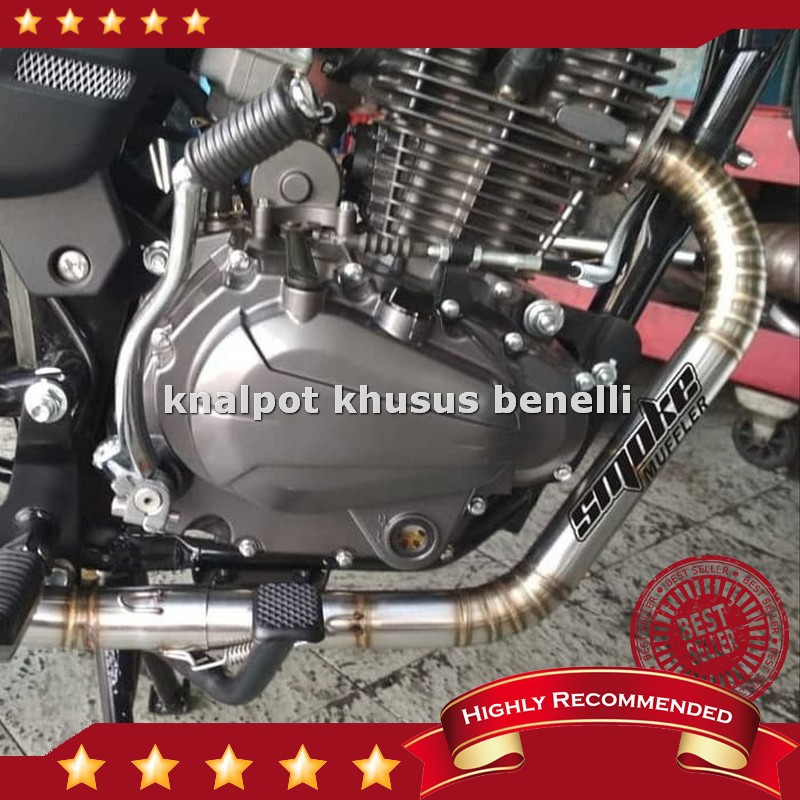 Jual Dijual header atau leher knalpot Benelli cafe racer 152 Limited