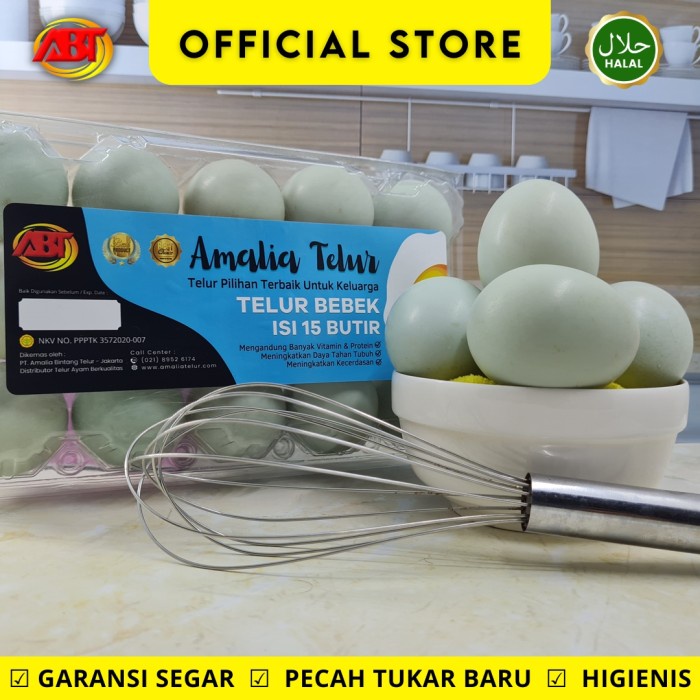 

ABT - Telur Bebek Amalia Telur Premium Garansi Segar - isi 15 Butir