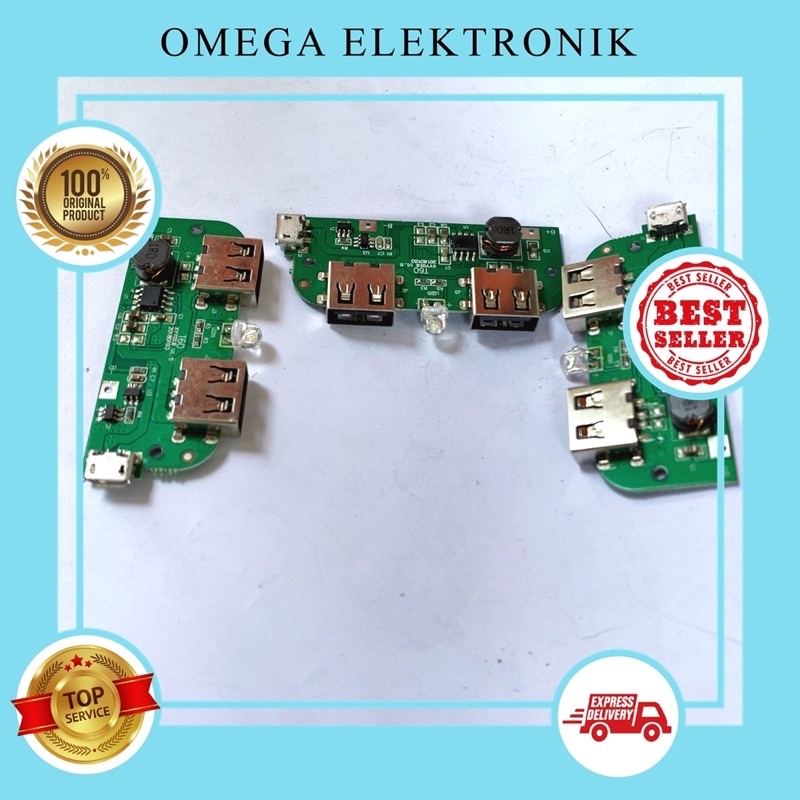 Modul Powerbank Dobel/Kit Modul Power Bank isi 2