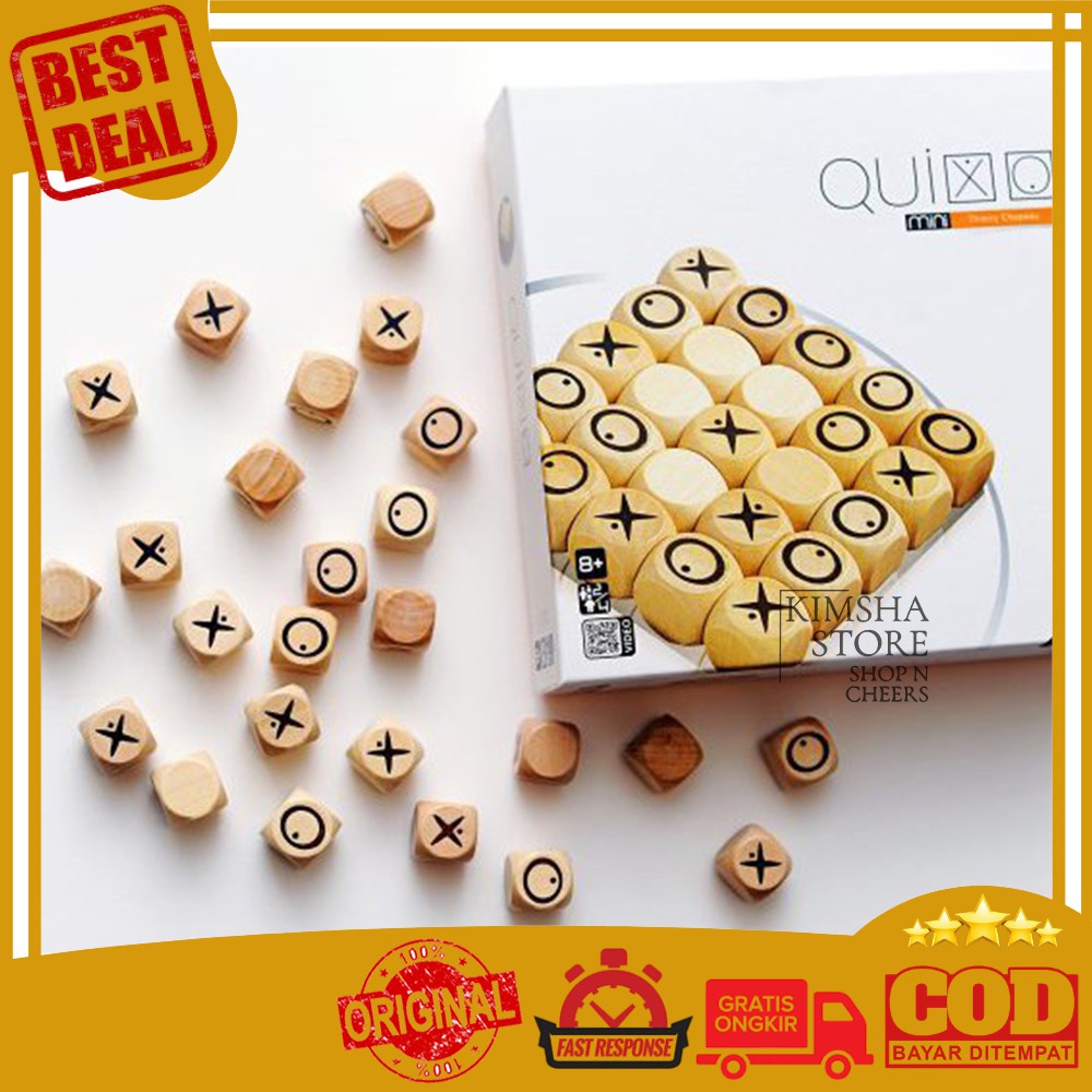 Gigamic Quixo Mini (Original) Seperti Game Tic Tac Toe Mainan Board Game
