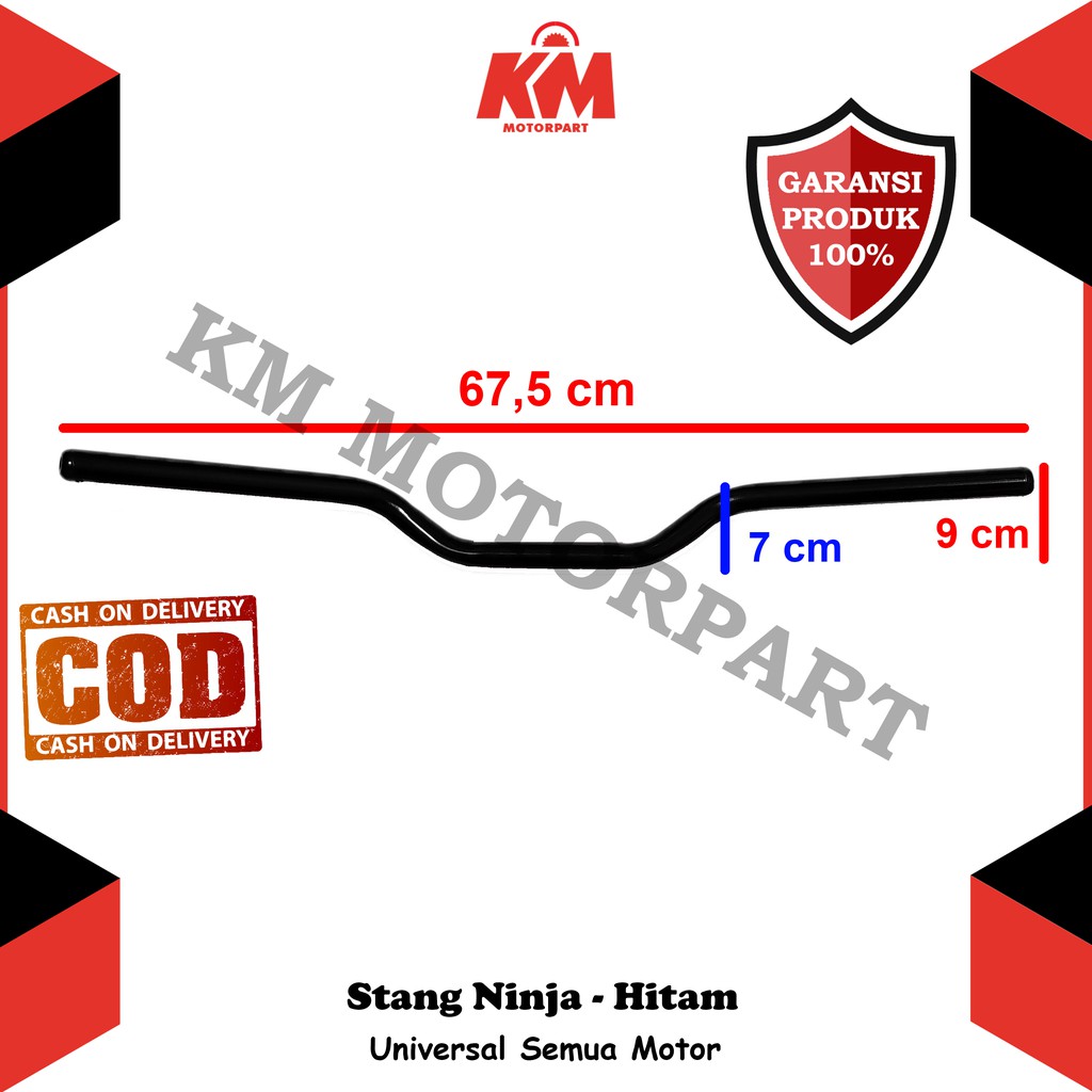 Stang Ninja Custom Stir Setang Variasi Racing Modif Universal Tinggi 9 cm Panjang 67,5 cm