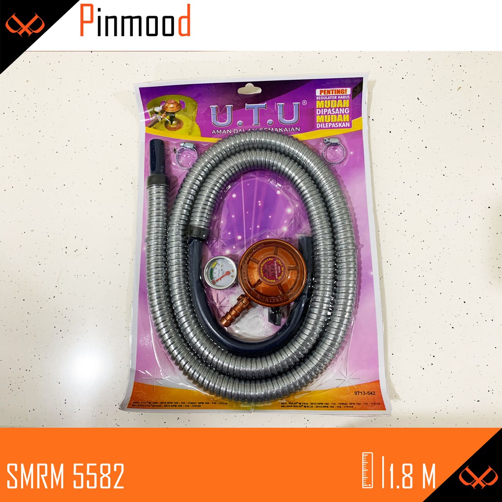 U.T.U SELANG + REGULATOR KOMPOR SMRM-5582 RLP-582 UTU MURAH