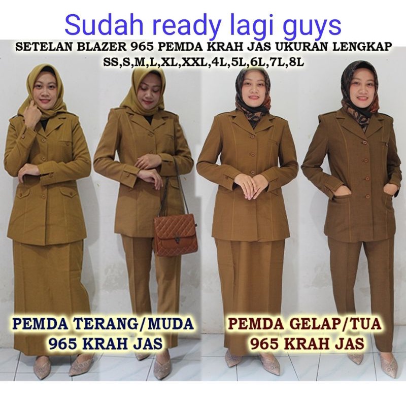 Setelan blazer 965-Seragam Guru dan PNS terbaru-Blazer azkia-Pakaian Kantor dan formal-blazer 2021