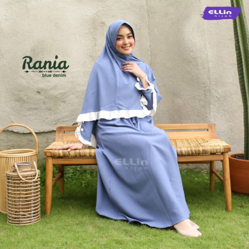 Gamis Set Hijab Rania Syari by Ellin Hijab