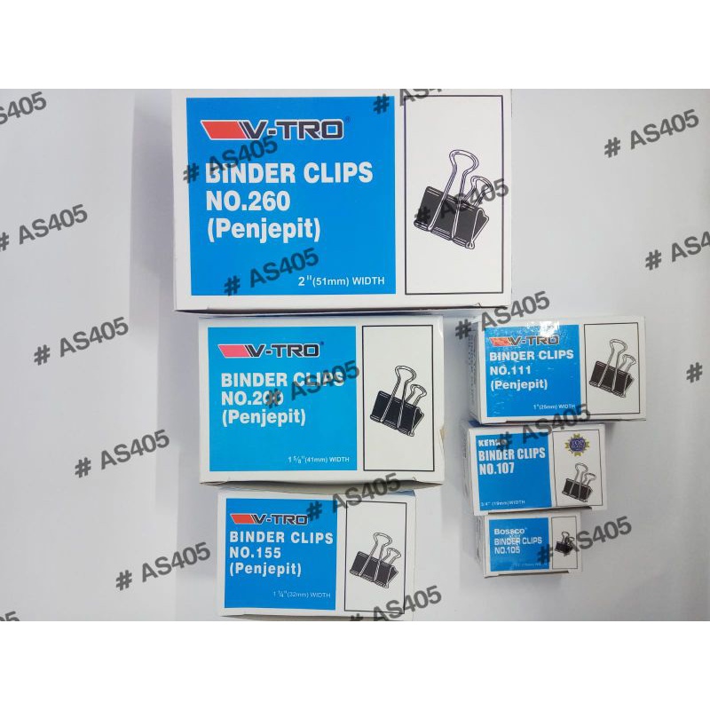 

Binder Clips / Klip Kertas / Penjepit Kertas VTRO