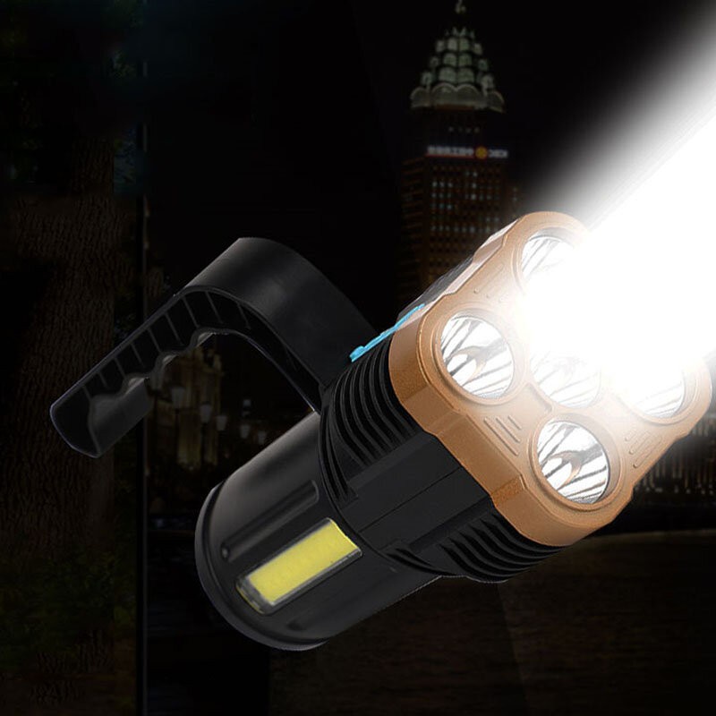 SENTER 5LED Portable Flashlight Super Bright COB Side Light LED