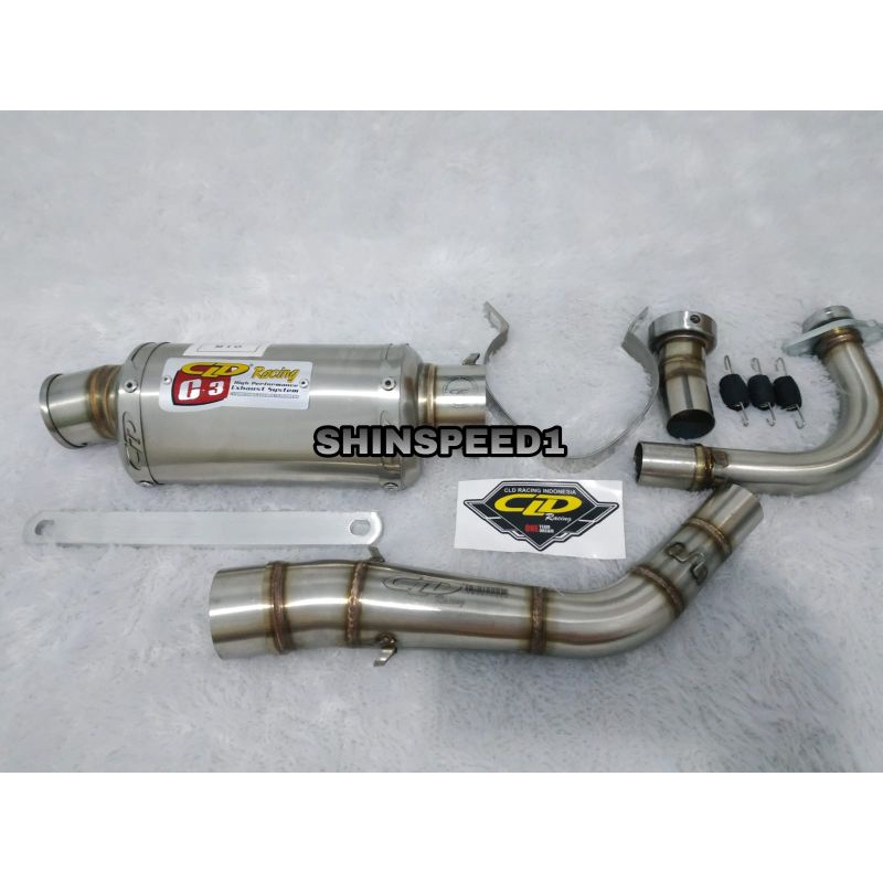 Knalpot Racing CLD Oval C3 Beat - Scoopy - Vario 110 𝗔𝗦𝗟𝗜 𝟭𝟬𝟬% ORIGINAL CLD ( BUKAN ORI UANG KEMBALI