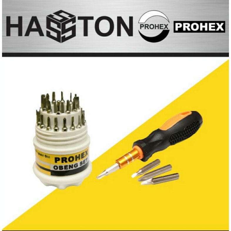 HASSTON PROHEX Obeng Set 31 pcs CRV (2650-004)
