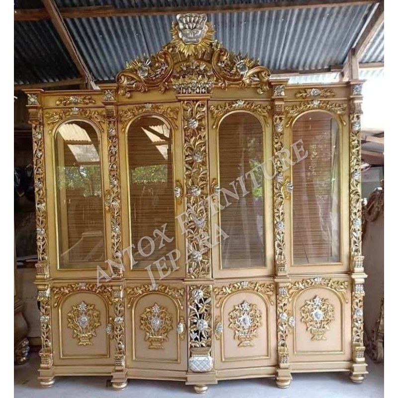 lemari pajangan mewah lemari pajangan Shima lemari pajangan ukiran lemari pajangan ukiran jati