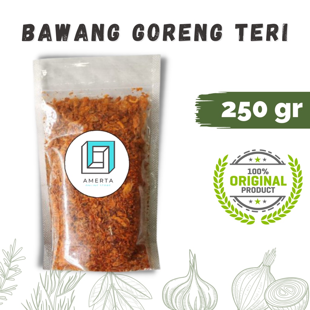 

Bawang Goreng Mix Teri 250 gram | Gurih dan Renyah