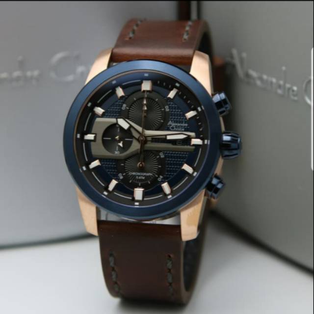 [ORIGINAL100%✔]JAM TANGAN PRIA ALEXANDRE CHRISTIE AC6270 / AC 6270 ROSEGOLD BLUE BROWN GARANSI RESMI