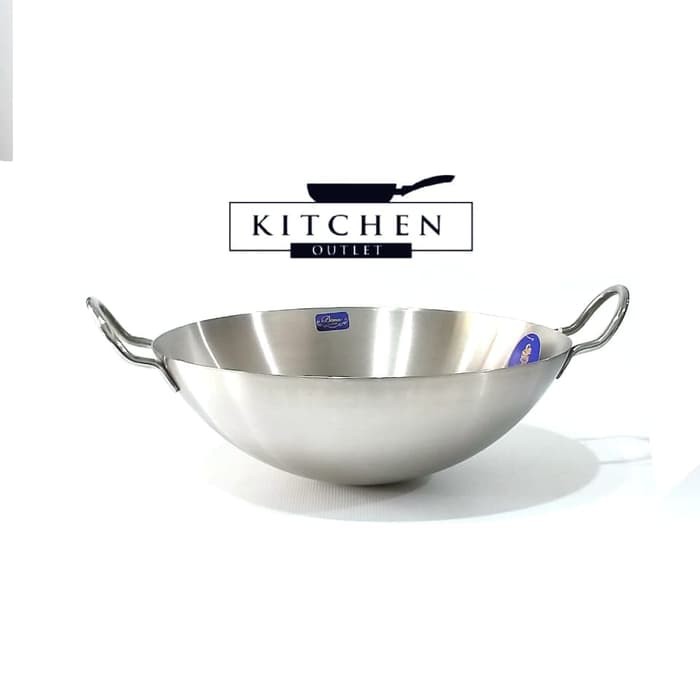 Promo New Bima Asian Wok 36Cm / 304 Kuali Wajan Stainless