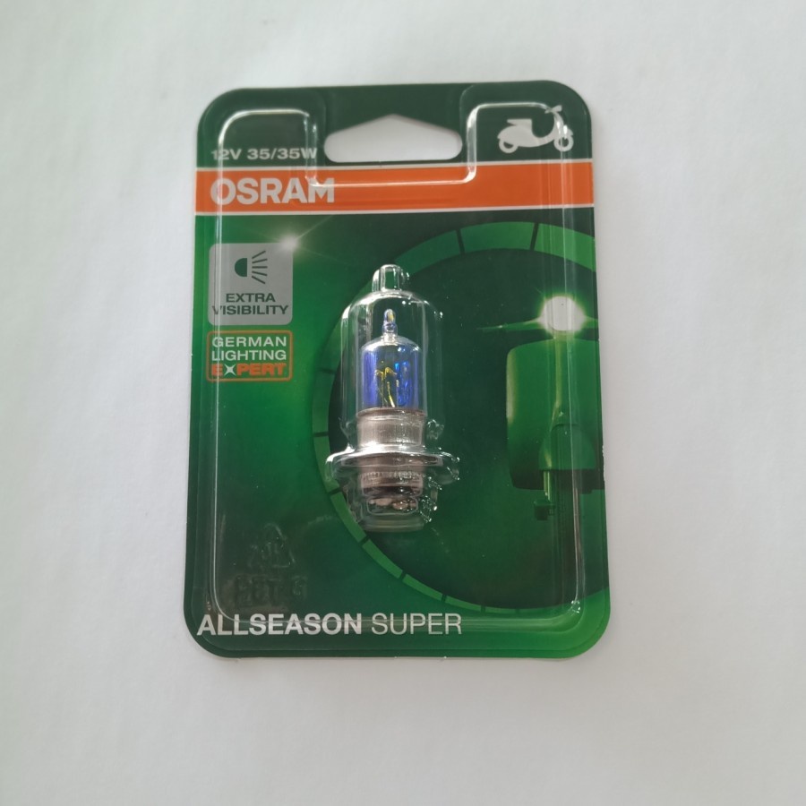 Bohlam Lampu Motor Osram Depan All season Super Hologen 12v 35W