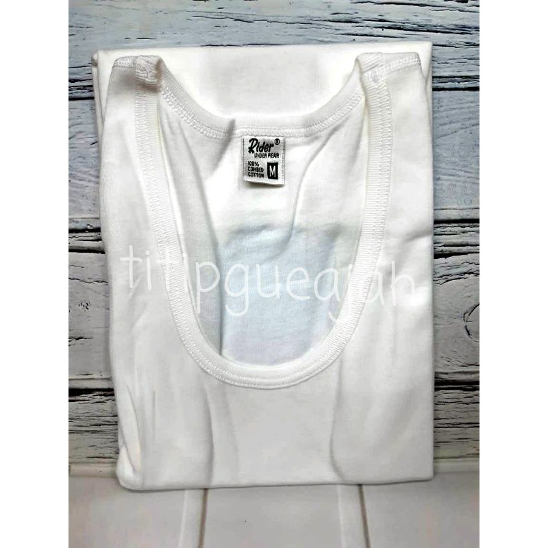 SINGLET RIDER WARNA PUTIH R224B