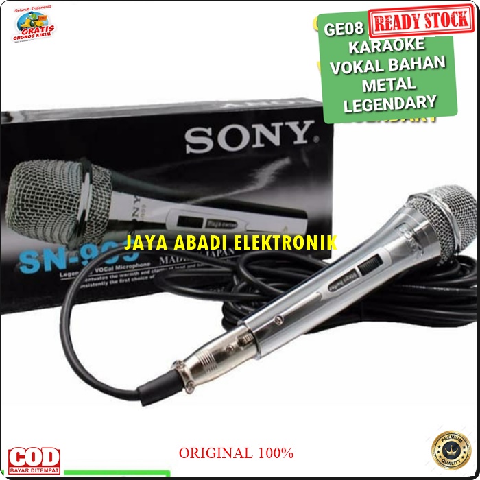 G08 SONY MIC KABEL KARAOKE LEGENDARY DYNAMIC MICROPHONE MEETING MC PIDATO SEMINAR CERAMAH IMAM ACARA LEGENDARIS PORTABLE VOKAL ARTIS AUDIO SOUND SISTEM PROFESIONAL PRO PENGERAS SUARA HIFI BAHAN METAL FULL BESI SUARA SENSITIF DAN JERNIH BISA SEGALA JENIS