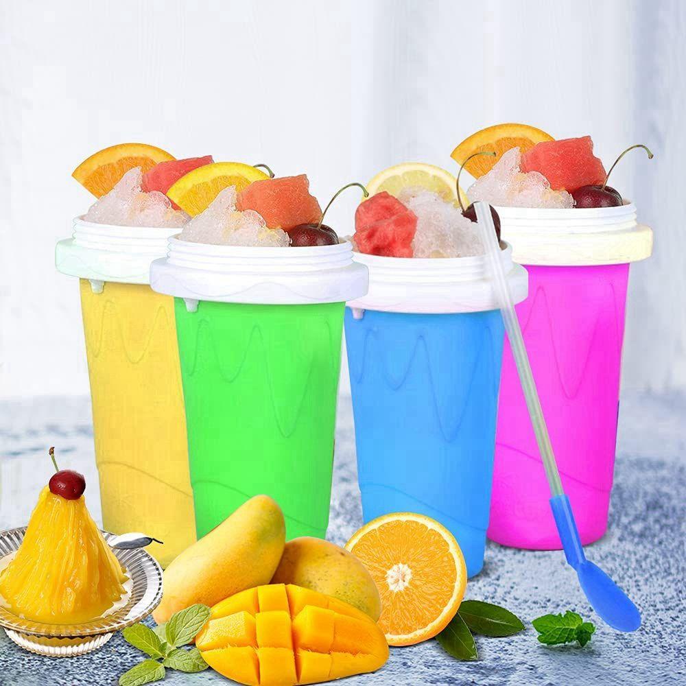 Lanfy Smoothie Cup Warna Warni Tahan Lama Ice Cream Quick-frozen Slush Homemade Cooling Cup