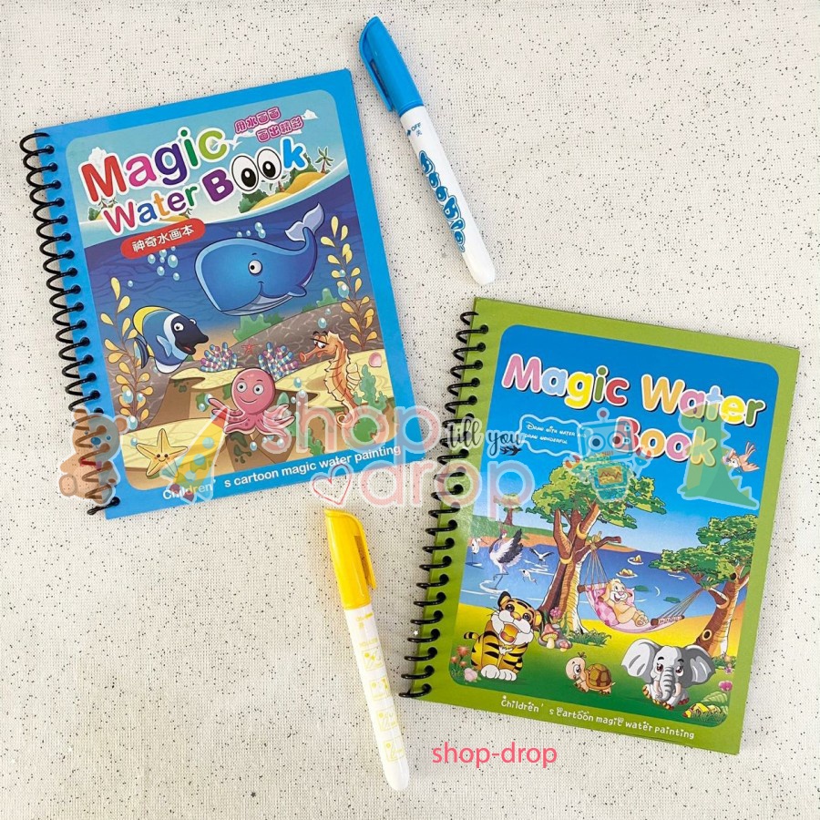 Magic Water Book - Buku Gambar Anak - Buku Mewarnai Air - Buku Magic Anak - Water Doodle Book