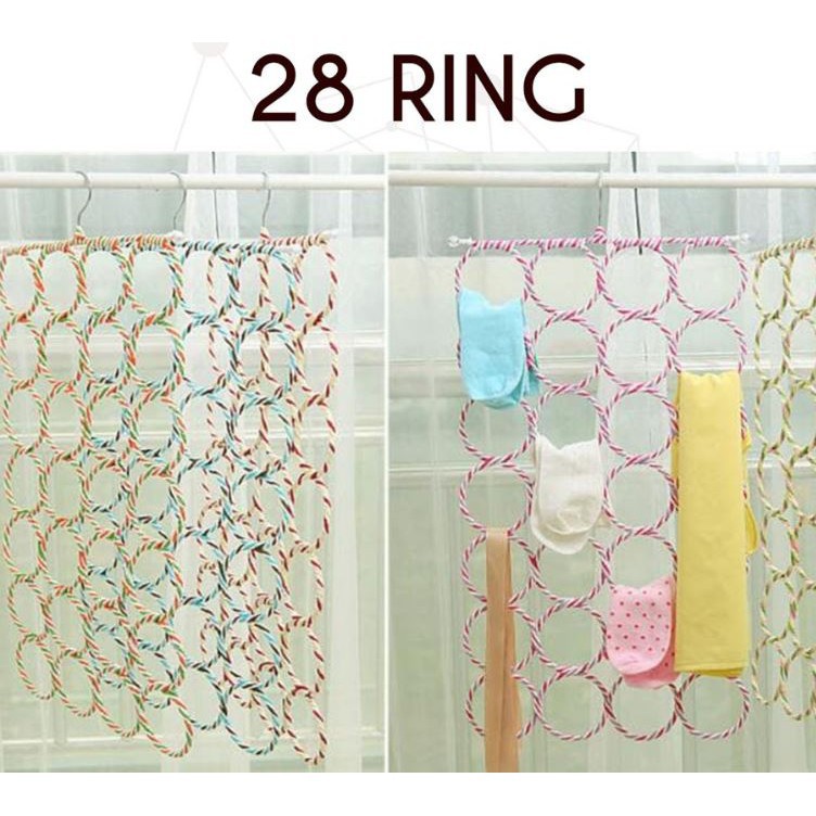 Hanger Jilbab Syal 28 Ring Hanger Unik Gantungan Hijab Bulat Ring