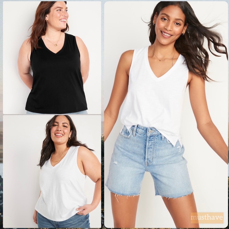 Old Navy Everywear Tanktop / Sleeveless V-Neck Everywear Tshirt For Women / Tanktop wanita