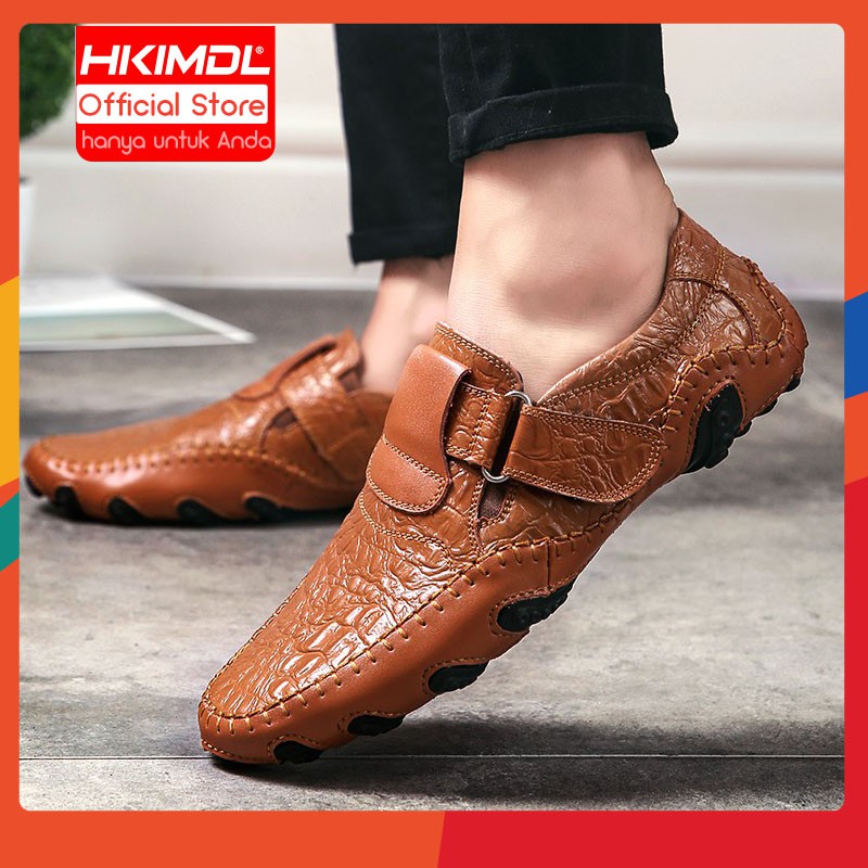 2020 Asli Kulit Sepatu Pria Merek Modis Pria Kasual Sepatu Pria Kulit