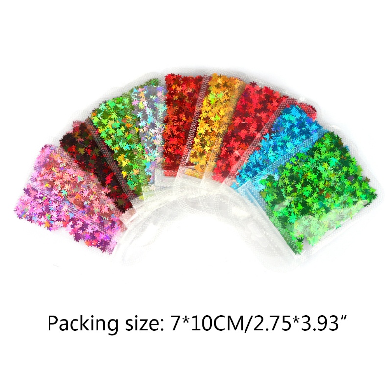 SIY  10 Colors Nail Art Fluorescent Sequins Holographic Glitter Flakes Jewelry Epoxy DIY Resin Mold Filling Decor