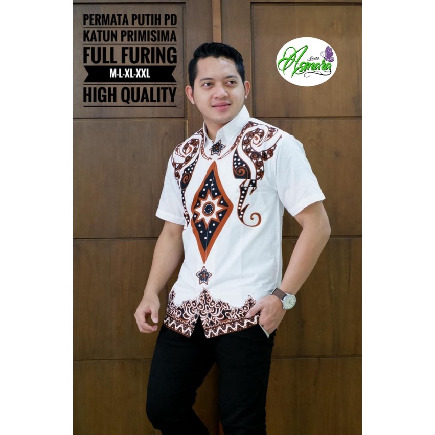 PERMATA PUTIH ASMARA BATIKSOLOAMANAH BAJU KEMEJA BATIK SOLO PRIA LENGAN PENDEK PANJANG LAPIS FURING ATASAN PREMIUM MODERN KATUN HALUS AFTANA HITAM BASOPI MERAH LAMBADA WIRAYUDA NAVY PERMATA HITAM NAGA LINGKAR ABISENA SEGORO UNGU WIJAYA KUSUMA ALASKA PINK