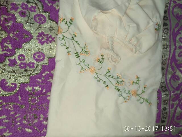 Mukena katun bordier rosela warna