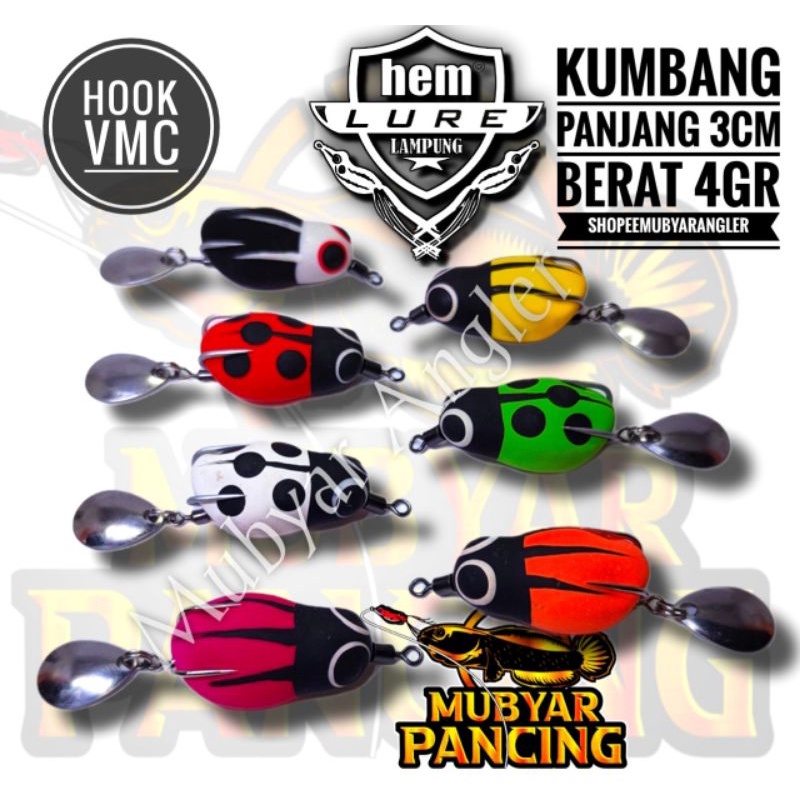 Soft frog KUMBANG 3cm Hook VMC Hem Lure Lampung