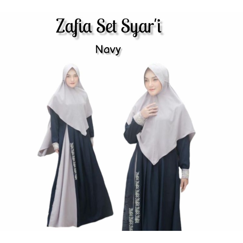 Zafia By MQ Muslim / Nusaibah set syari by Alleya/ Baju Lebaran