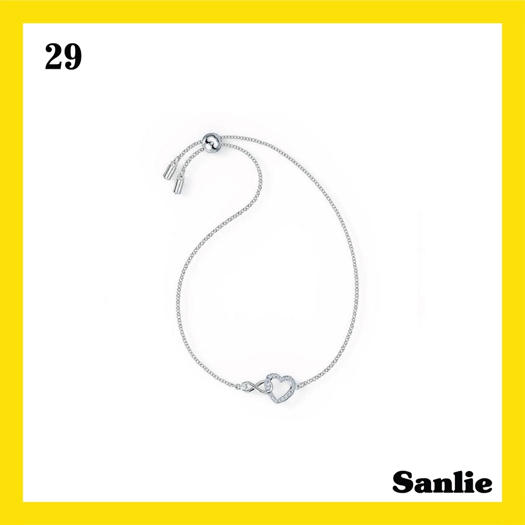 Sanlie Gelang Titanium Wanita Korea  Gelang Fashion Murah Model Hati 29