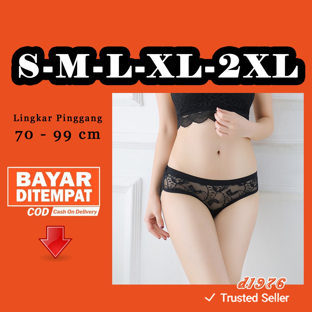 d1976 Celana Dalam Wanita All Size S M L XL 2XL Pakaian Dalam Underwear Elastis Panty Sexy H177