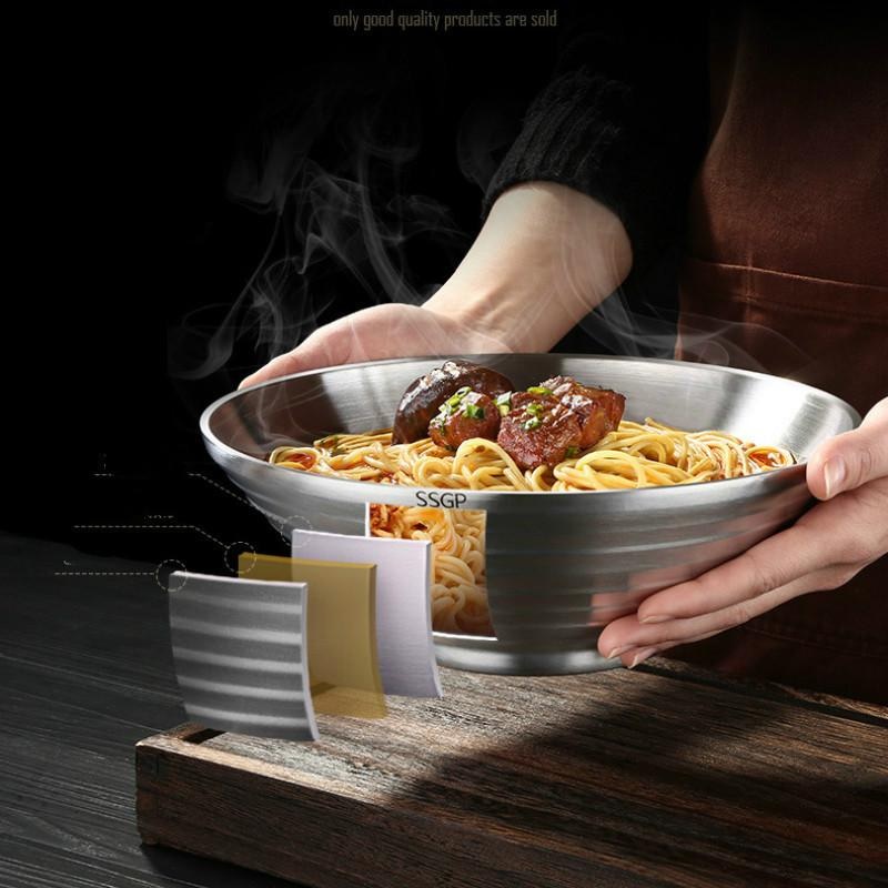 SSGP Stainless Steel Japanese Ramen Bowl - Mangkuk Ramen Ala Jepang dari Stainless Steel Tahan Panas