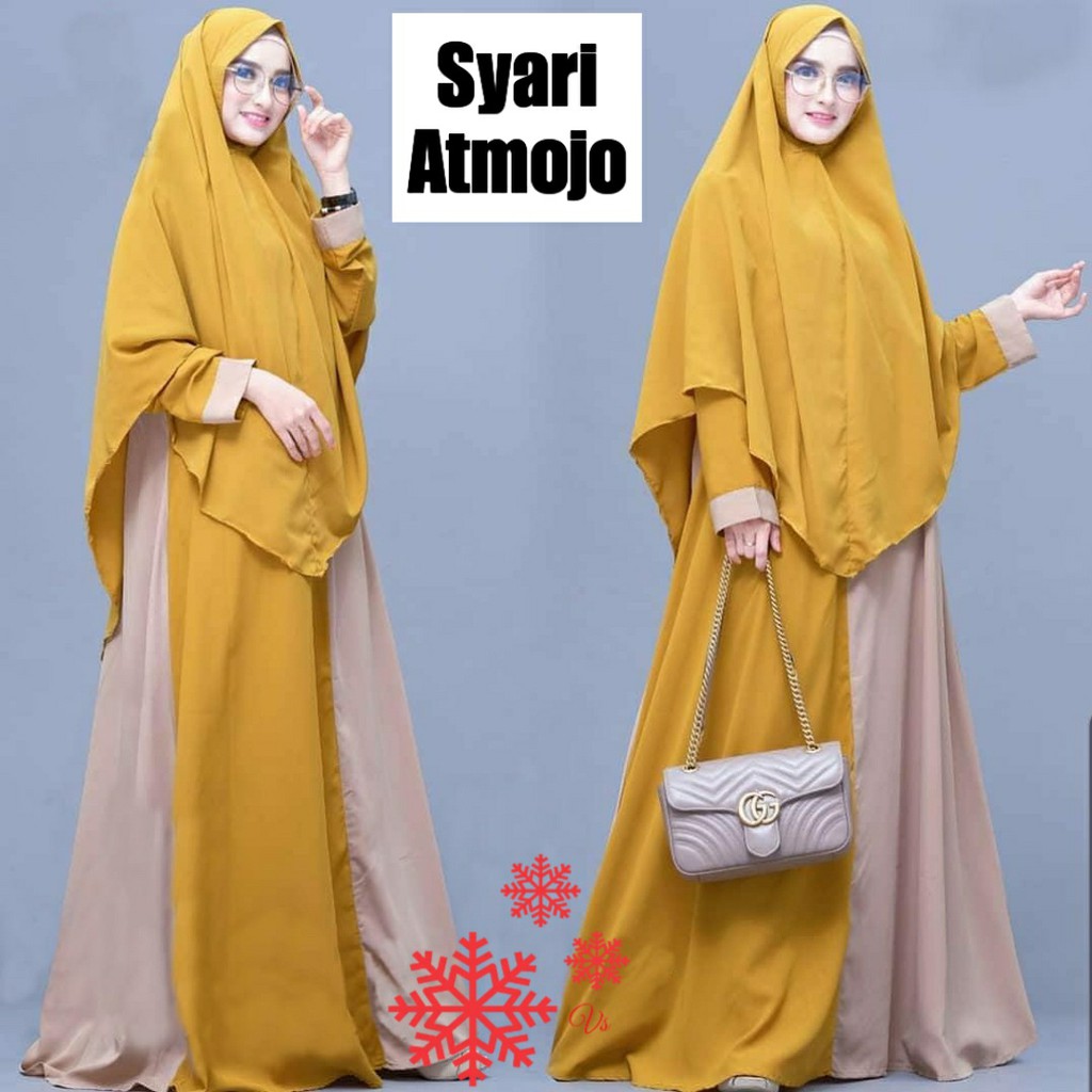 SY ATMOJO Busana muslim wanita Baju dress muslim wanita modis