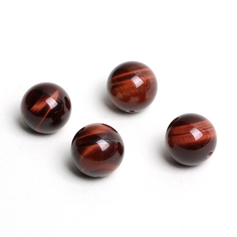 Natural Red Tiger Eye Quartz Crystal Single Bead