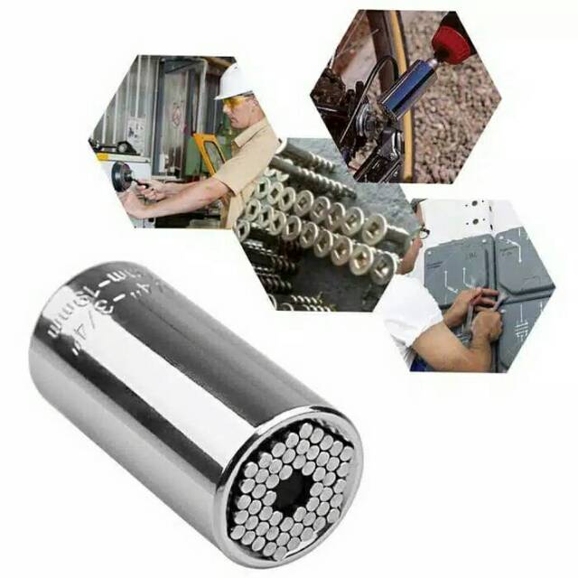 Kunci Shok Universal Socket Wrench Set GATOR GRIP Lengkap komplit dengan handle dan connector kunci